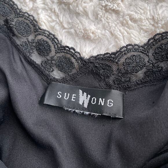 SOLD Sue Wong silk beaded prom slip dress rosebud floral embellished maxi gown - Picture 4 of 16